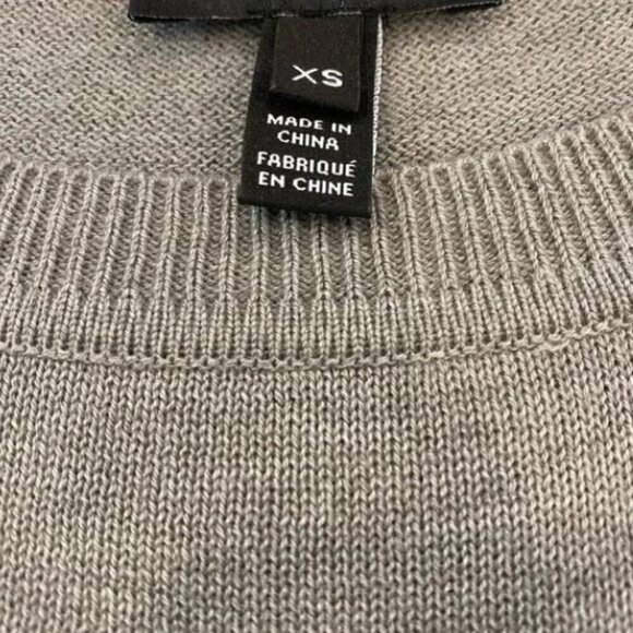 Long Tall Sally 'Forever' Embroidered Scoop Neck Pullover Sweater Gray and Pink - Picture 3 of 5